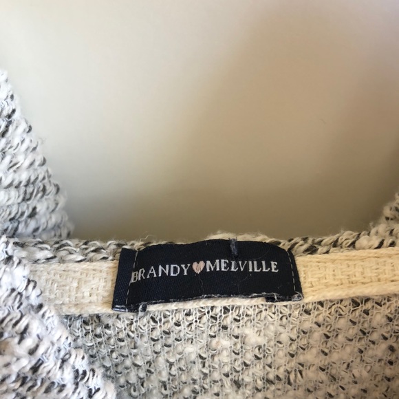 Brandy Melville Cropped Hoodie Size Small OS - Picture 5 of 7